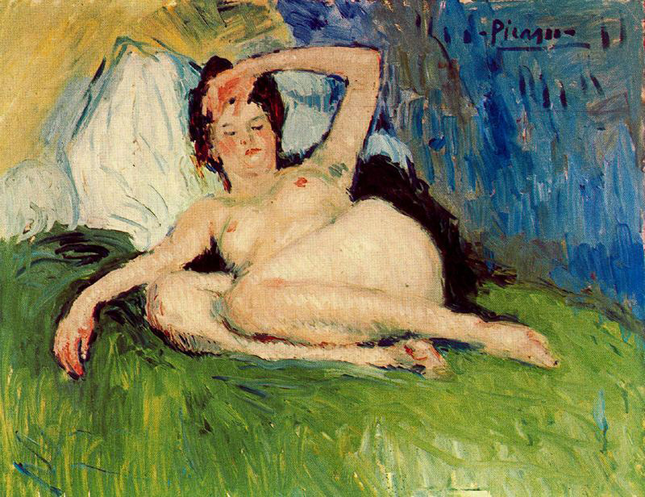 Picasso Jeanne. Reclining nude 1901